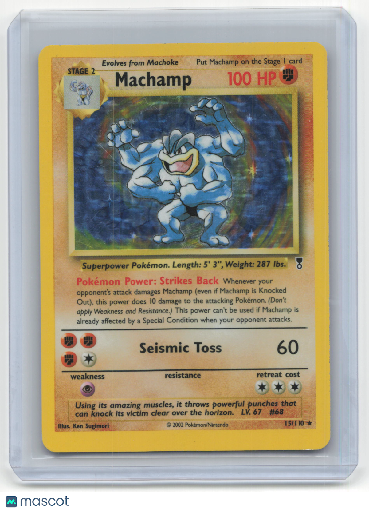 2002 Pokemon TCG Machamp Legendary Collection #15/110 Mod Played Holo