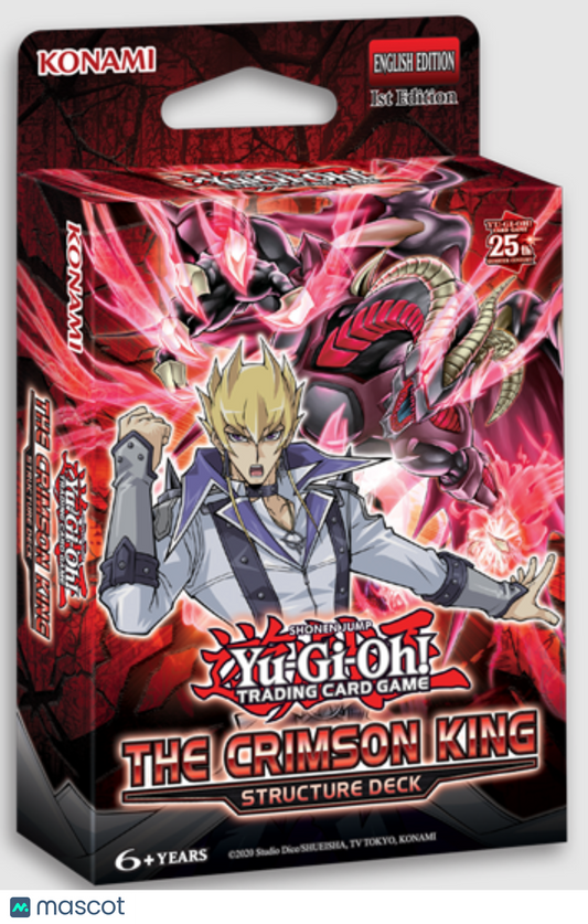 2023 Yugioh The Crimson King Structure Deck Box