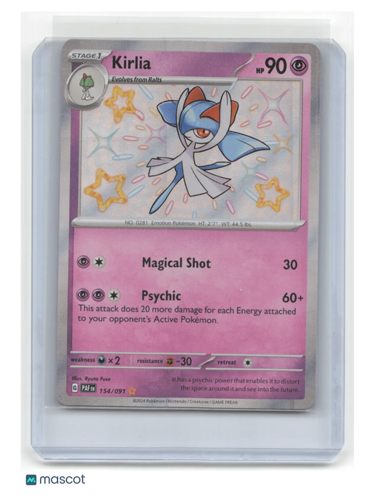 2024 Pokemon Kirlia Scarlet & Violet Paldean Fates #154/091 - Papa Joey's Collectibles