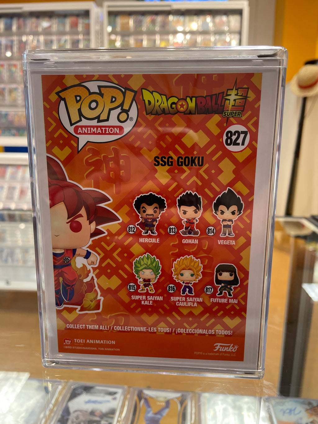 POP! Animation—Dragonball Super—SSG Goku #827—(SDCC Limited Edition) w/ Protector