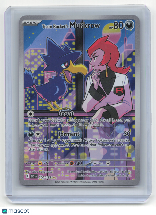 2025 Pokemon Team Rocket's Murkrow Destined Rivals #200/182 Near Mint