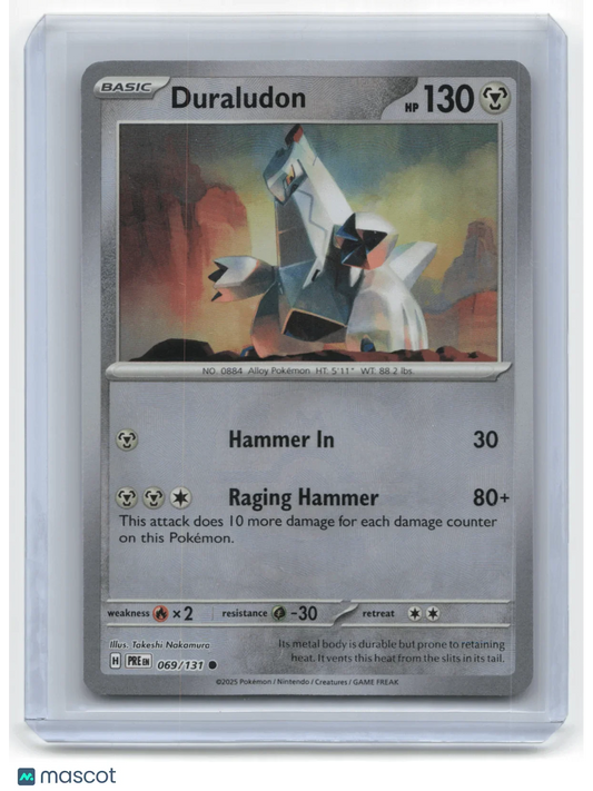 2025 Pokemon TCG Duraludon Prismatic Evolutions #069/131 Masterball Holo - Papa Joey's Collectibles