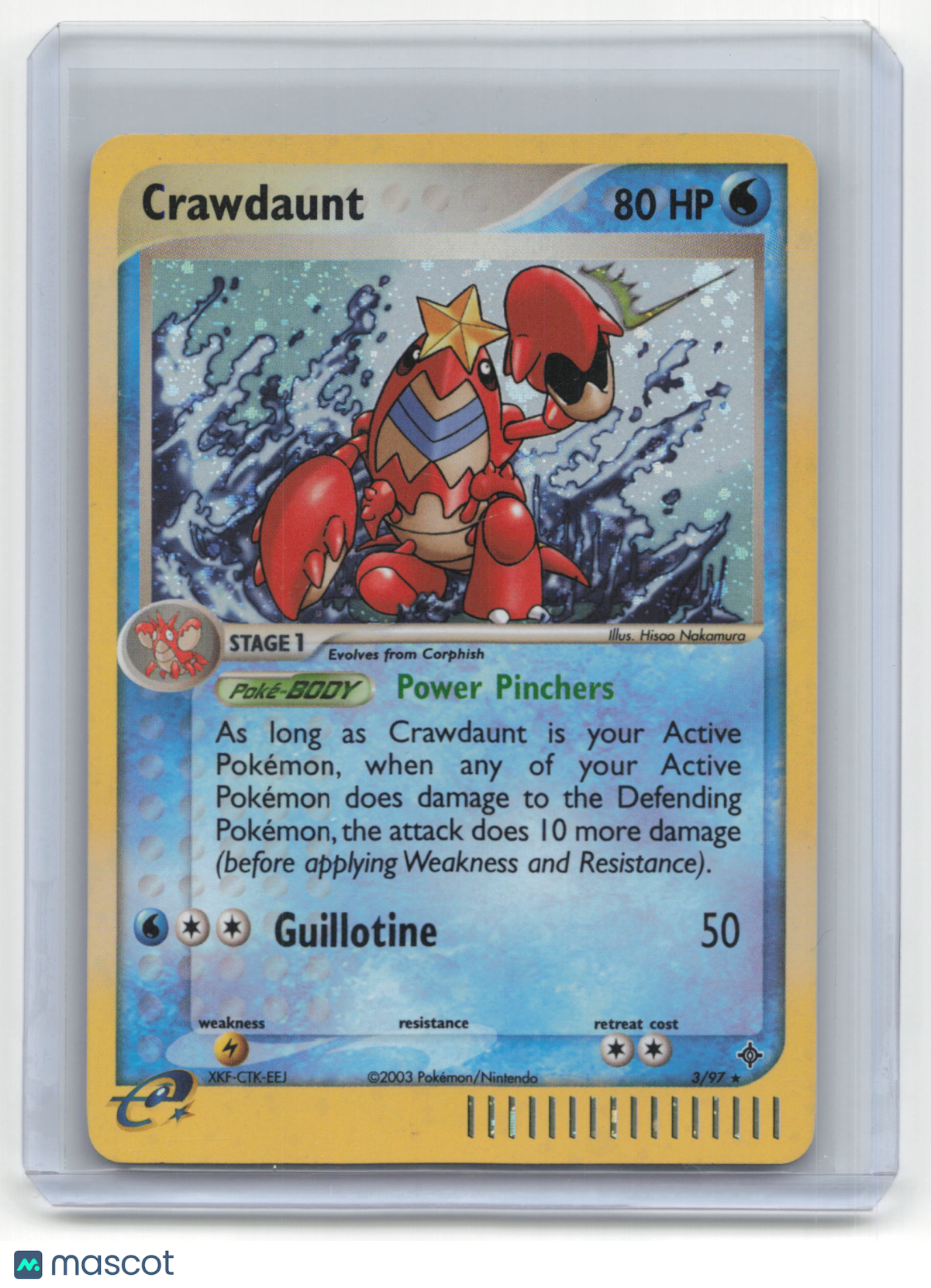 2003 Pokemon TCG Crawdaunt Dragon #3/97