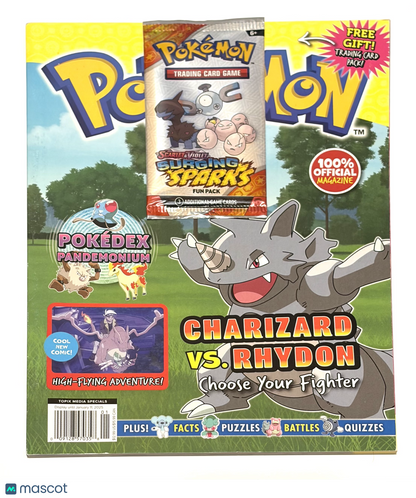 Topix Media Magazine Pokémon Charizard vs. Rhydon w/ Surging Sparks Fun Pack