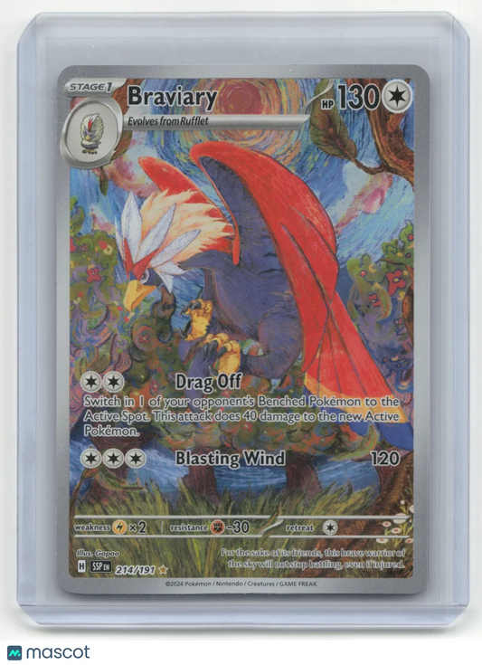 2024 Pokemon Braviary Surging Sparks #214/191 - Papa Joey's Collectibles