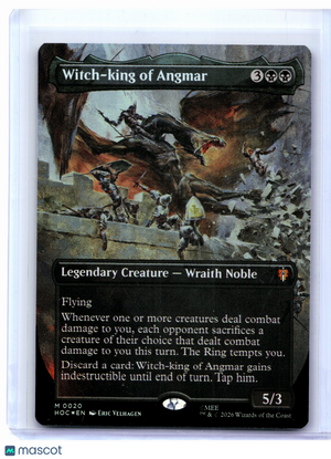 2026 MTG—Witch-king of Angmar (Borderless) #0020 The Hobbit Eternal—Mythic Foil