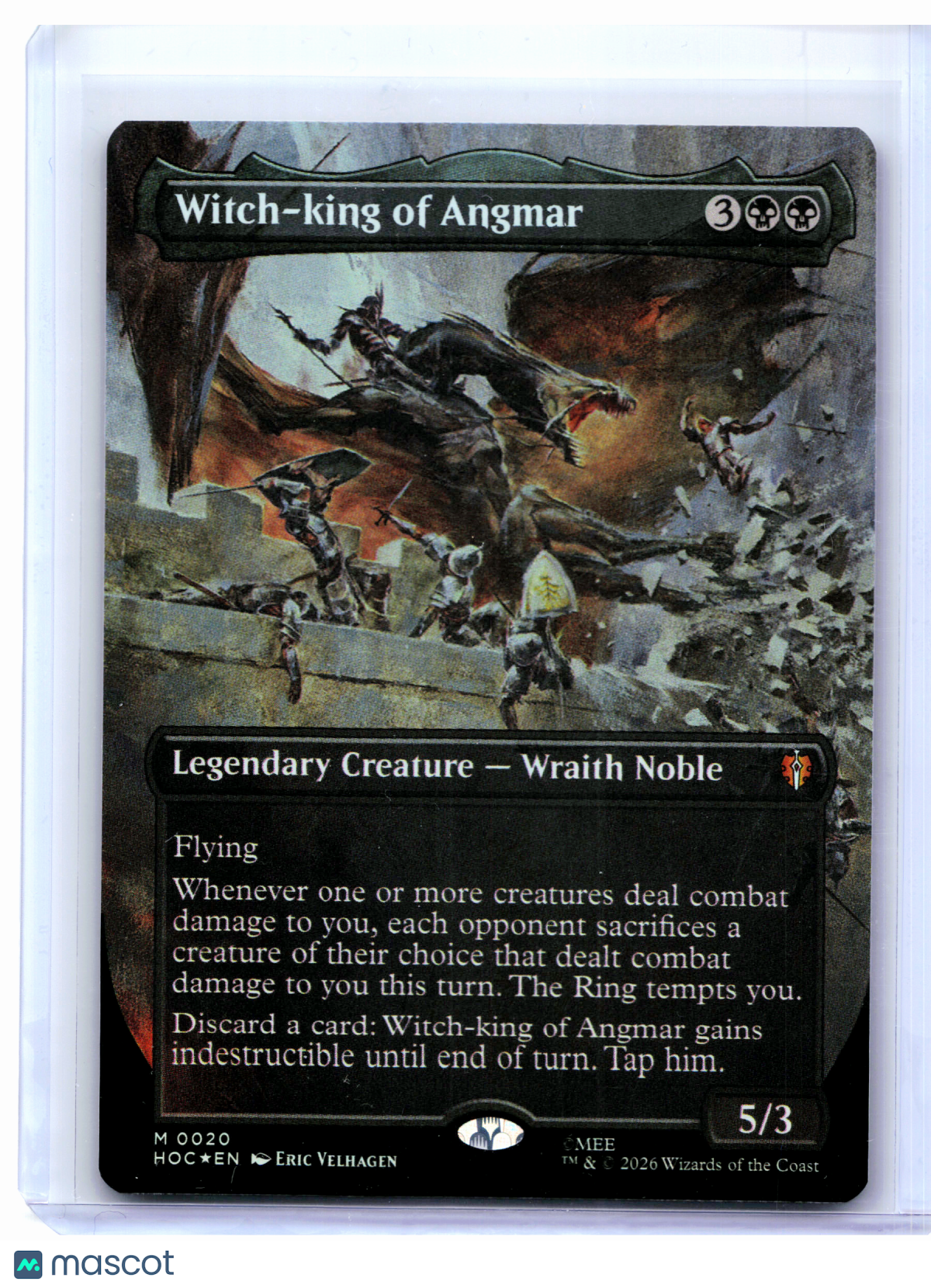2026 MTG—Witch-king of Angmar (Borderless) #0020 The Hobbit Eternal—Mythic Foil
