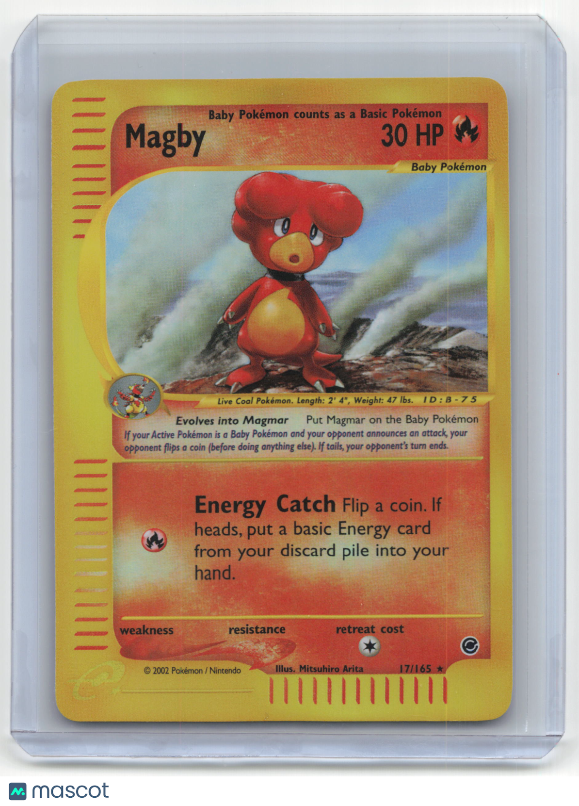 2002 Pokemon Magby Expedition Base Set #17/165 Near Mint