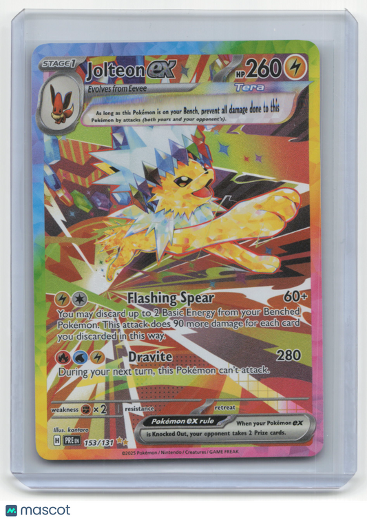 2025 Pokemon TCG Jolteon ex Prismatic Evolutions #153/131