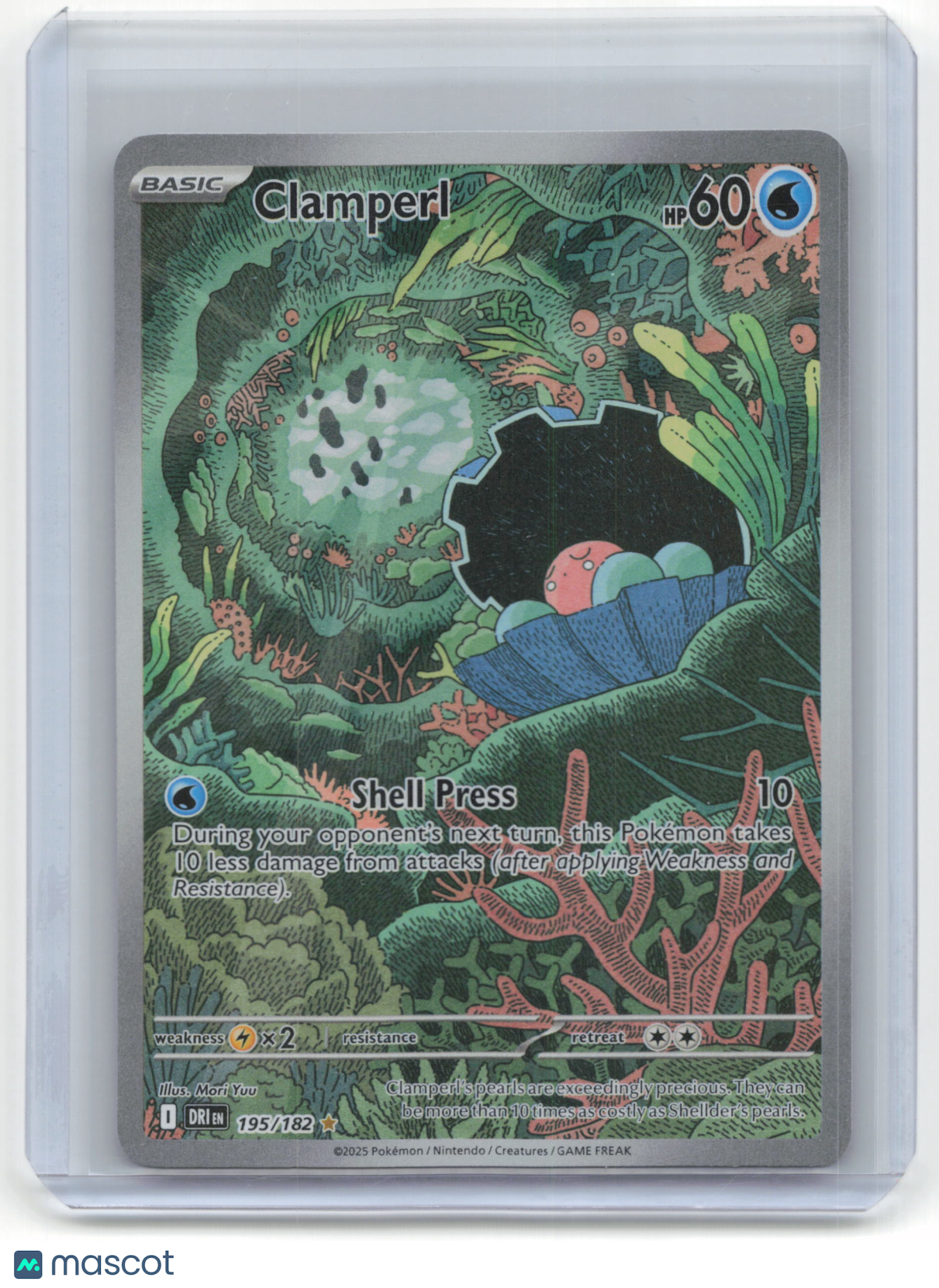 2025 Pokemon Clamperl Destined Rivals #195/182 Near Mint