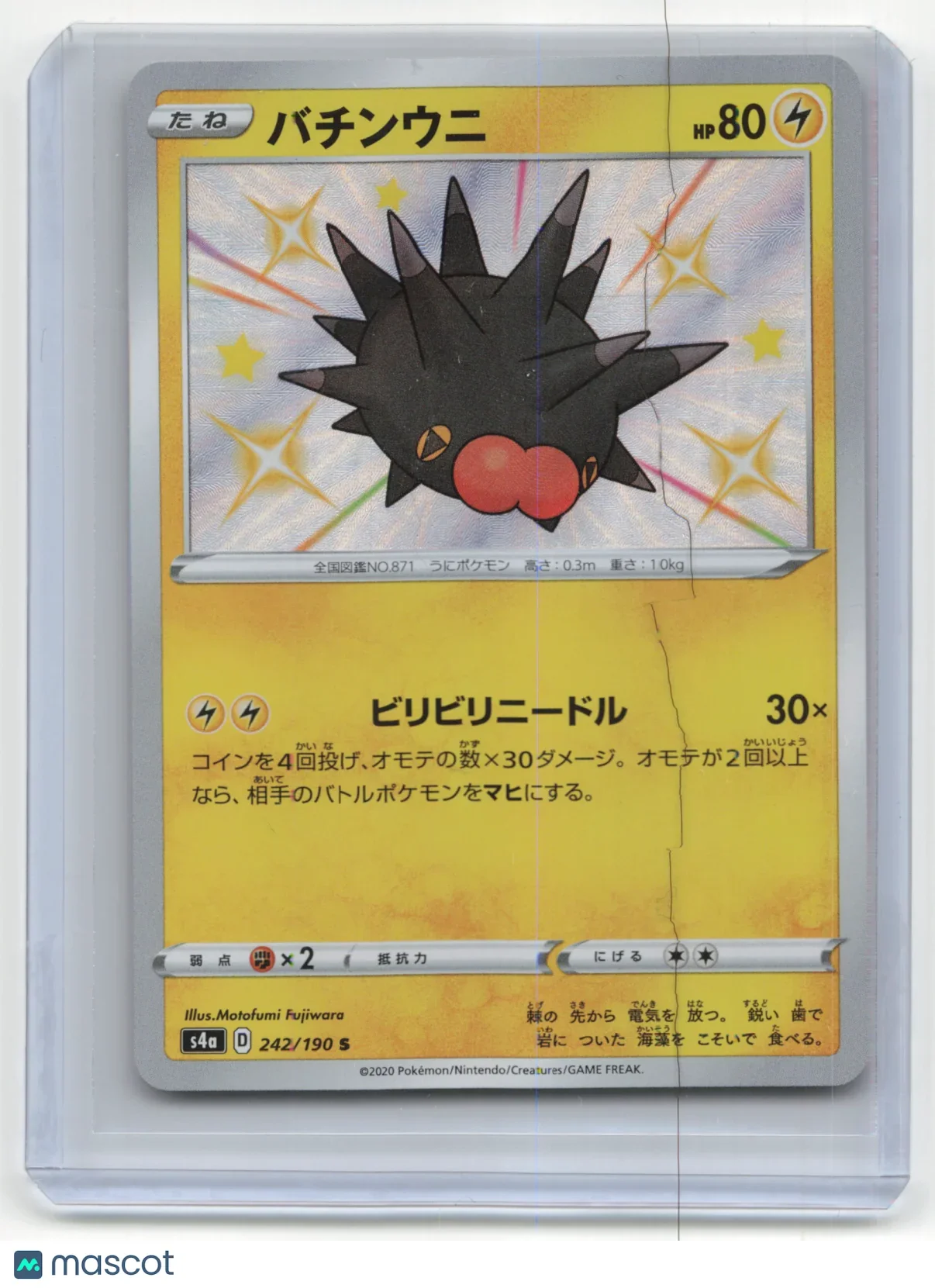 2020 Pokemon TCG Pincurchin Shiny Star V #242/190 Japanese - Papa Joey's Collectibles