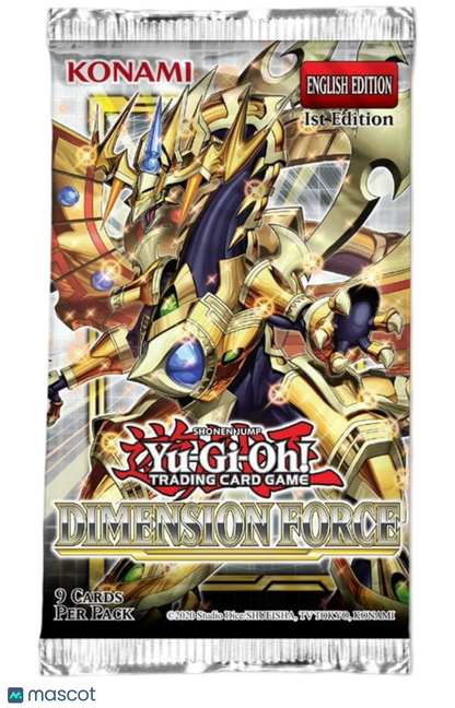 2022 YuGiOh! Dimension Force 1st Edition Booster Pack