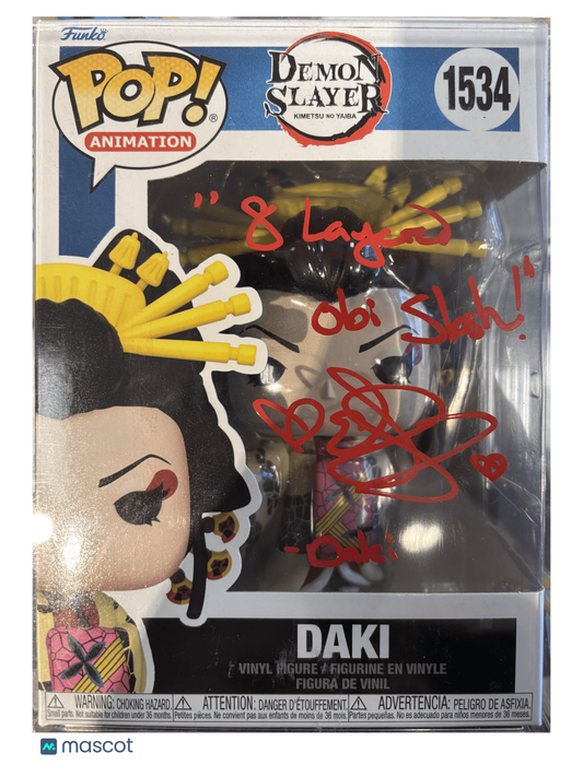 2024 Funko Demon Slayer Daki #1534 Autographed W/ COA Sealed Boxes