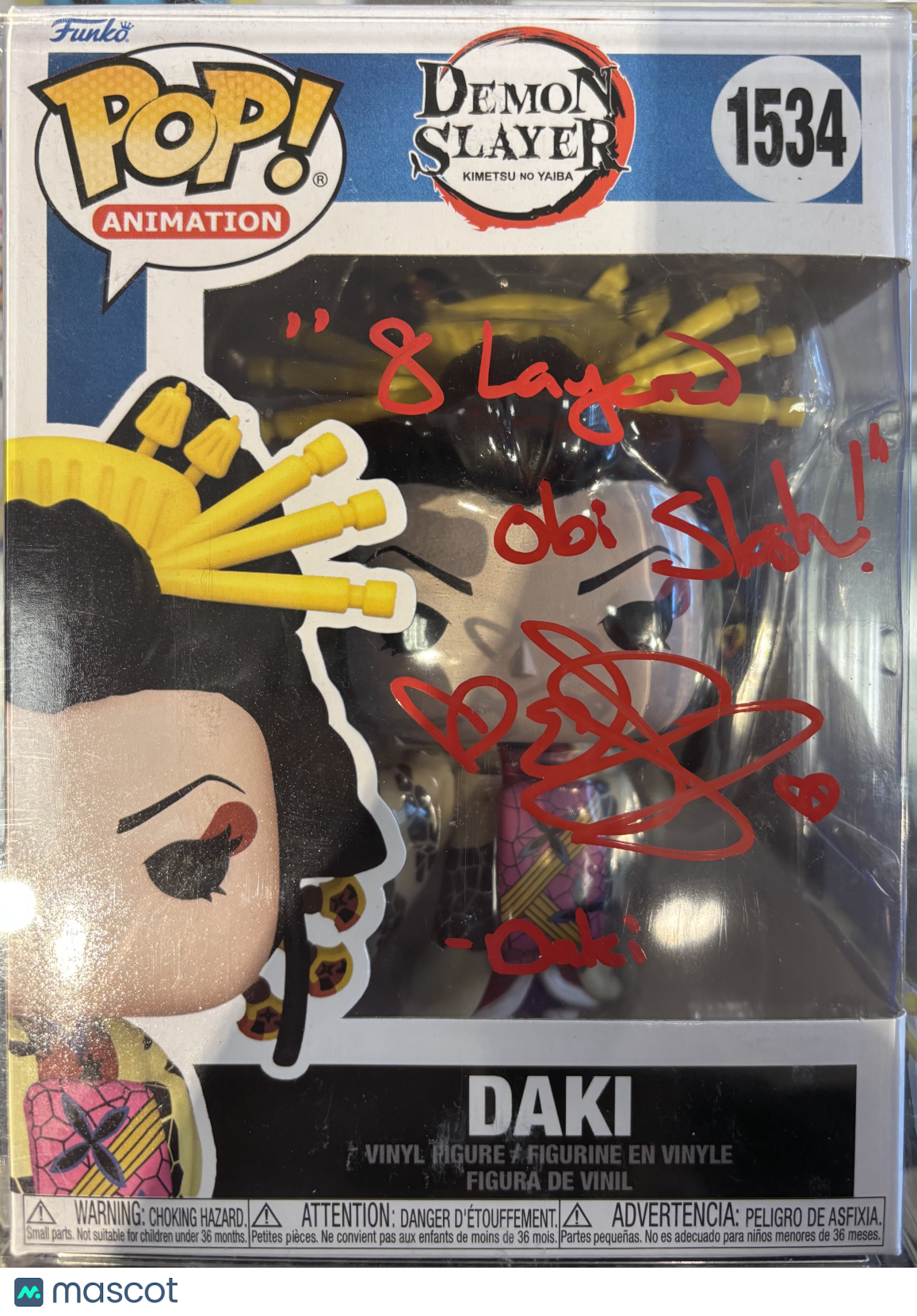 Funko Demon Slayer #1534 (Very Good) Erica Lindbeck Auto Genuine COA