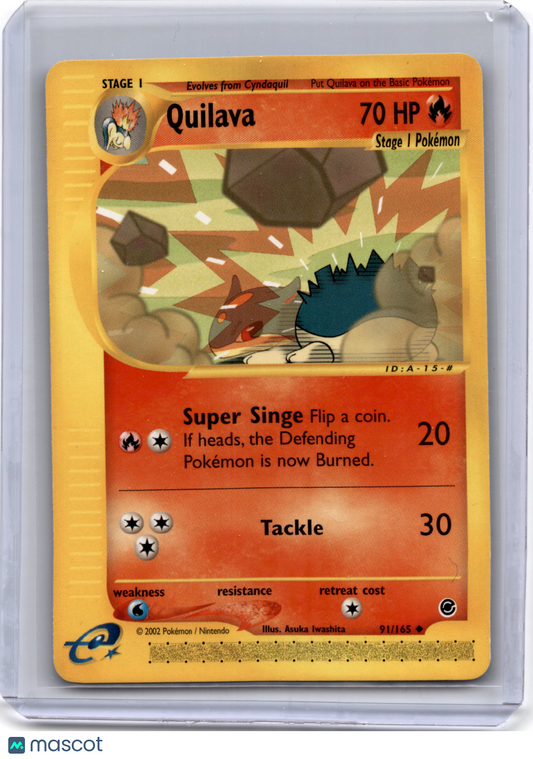 2002 Pokemon TCG Quilava e-Card Expedition #91/165