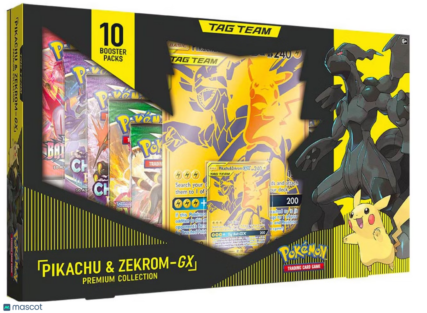 2021 Pokemon Sun & Moon Pikachu & Zekrom GX Premium Collection Box