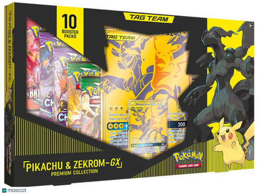 2021 Pokemon Sun & Moon Pikachu & Zekrom GX Premium Collection Box