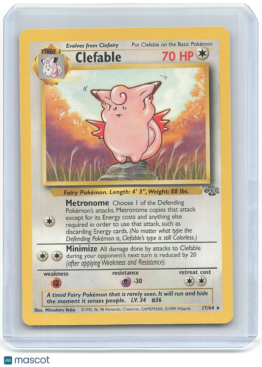 1999 Pokemon Clefable #17/64 - Papa Joey's Collectibles