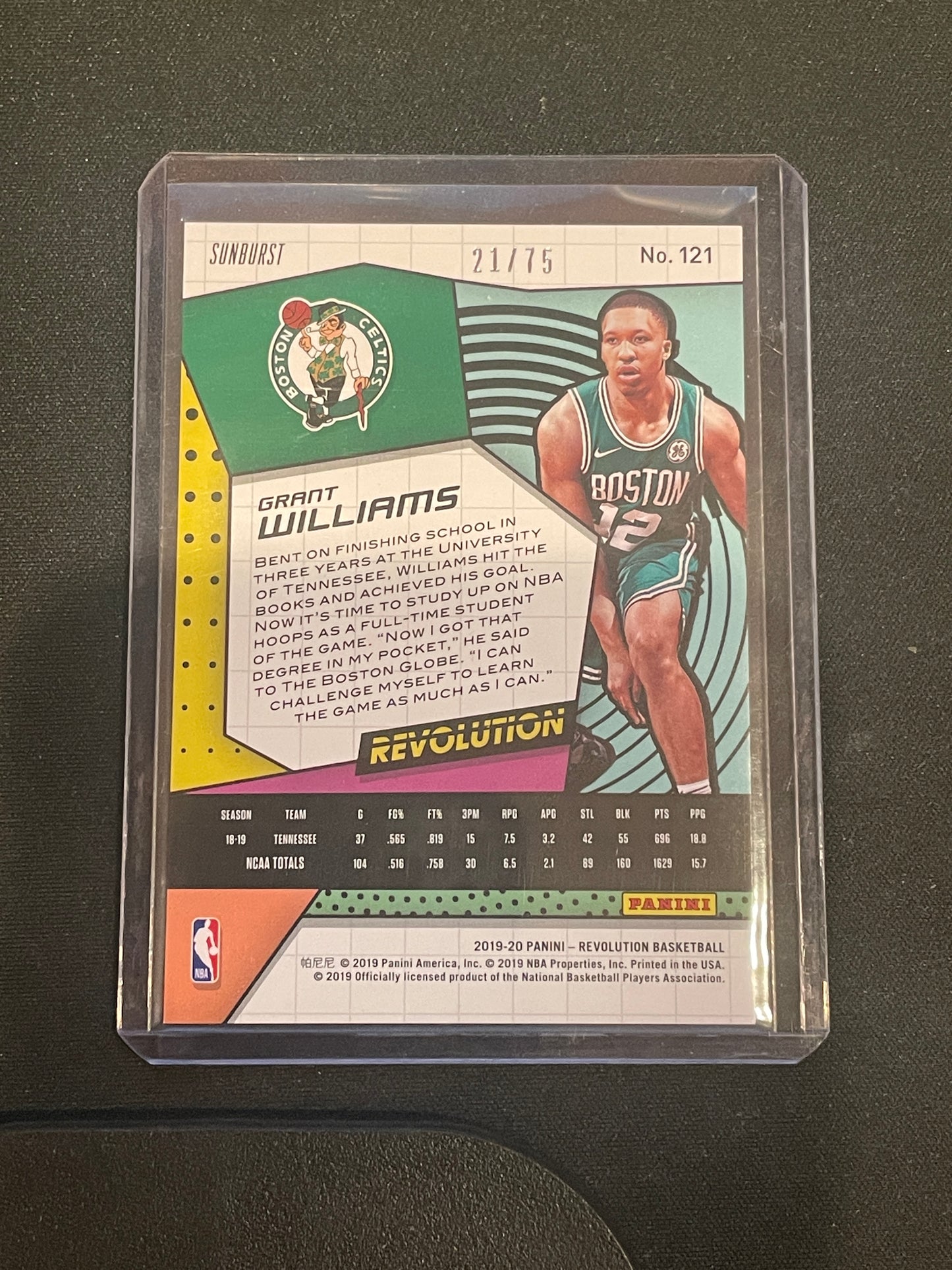 2020 2019-20 Panini Revolution Basketball Grant Williams /75 #121