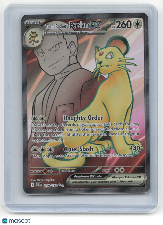 2025 Pokemon Team Rocket's Persian EX Destined Rivals #219/182 Near Mint