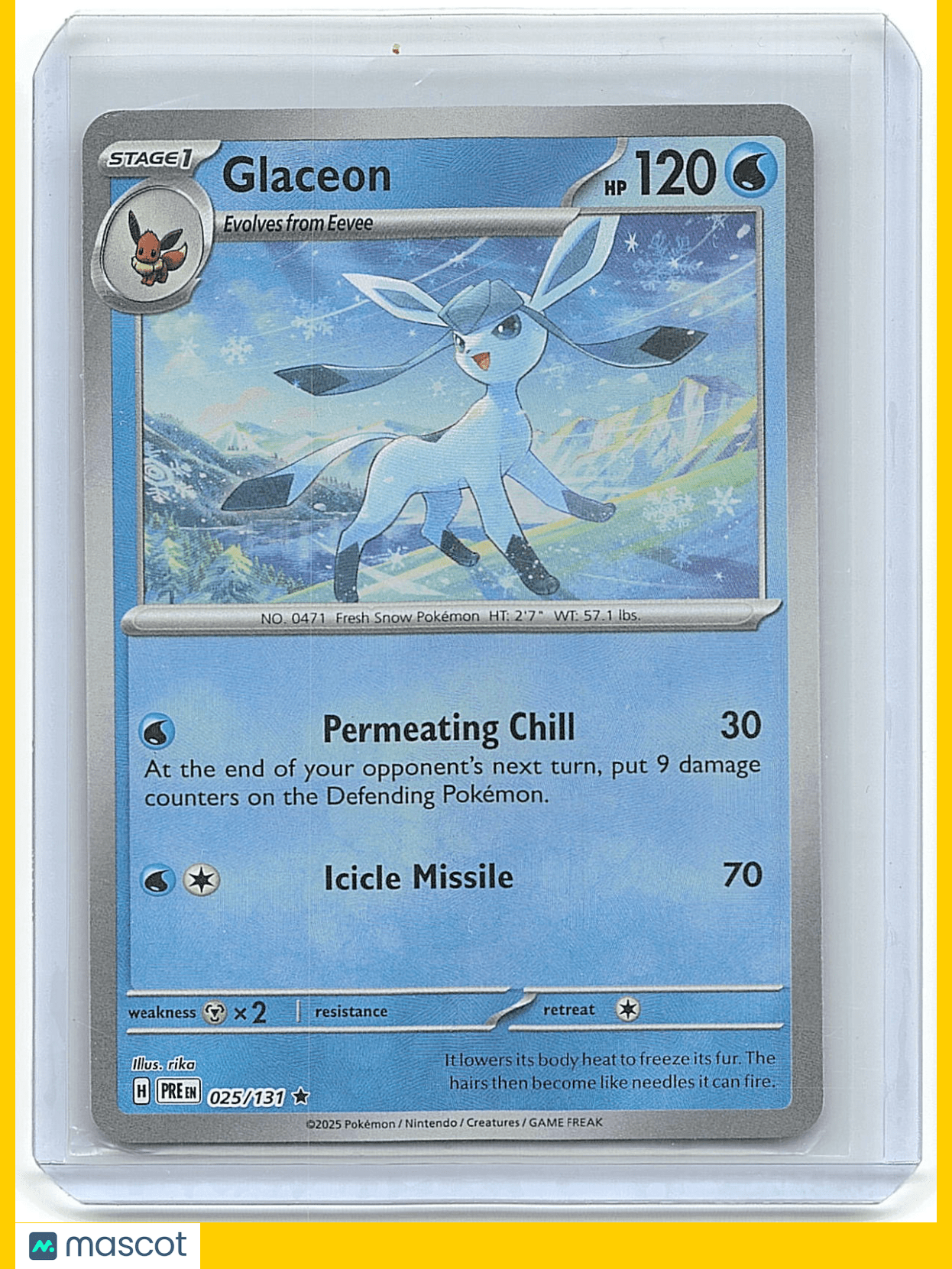 2016 Pokemon Glaceon #025/131 Masterball