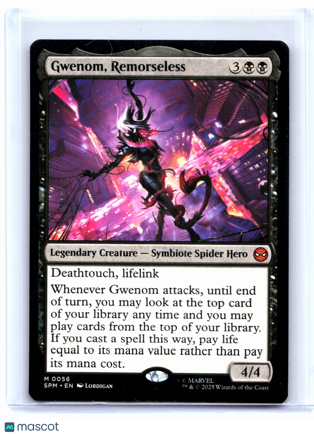 2025 Magic: TG—Gwenom, Remorseless #0056 Marvel's Spider-Man—Mythic Nonfoil