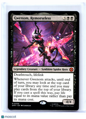 2025 Magic: TG—Gwenom, Remorseless #0056 Marvel's Spider-Man—Mythic Nonfoil