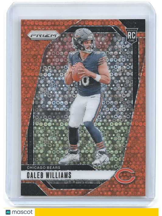 2024 Panini Prizm Football Caleb Williams RC Orange Disco #301 - Papa Joey's Collectibles