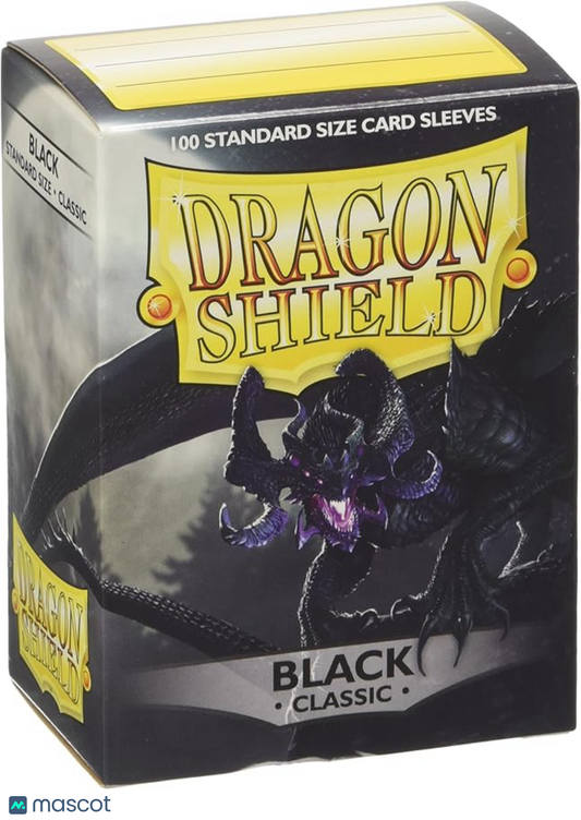 Dragon Shield Standard 20 Pt. Black Matte Card Sleeves Black Classic