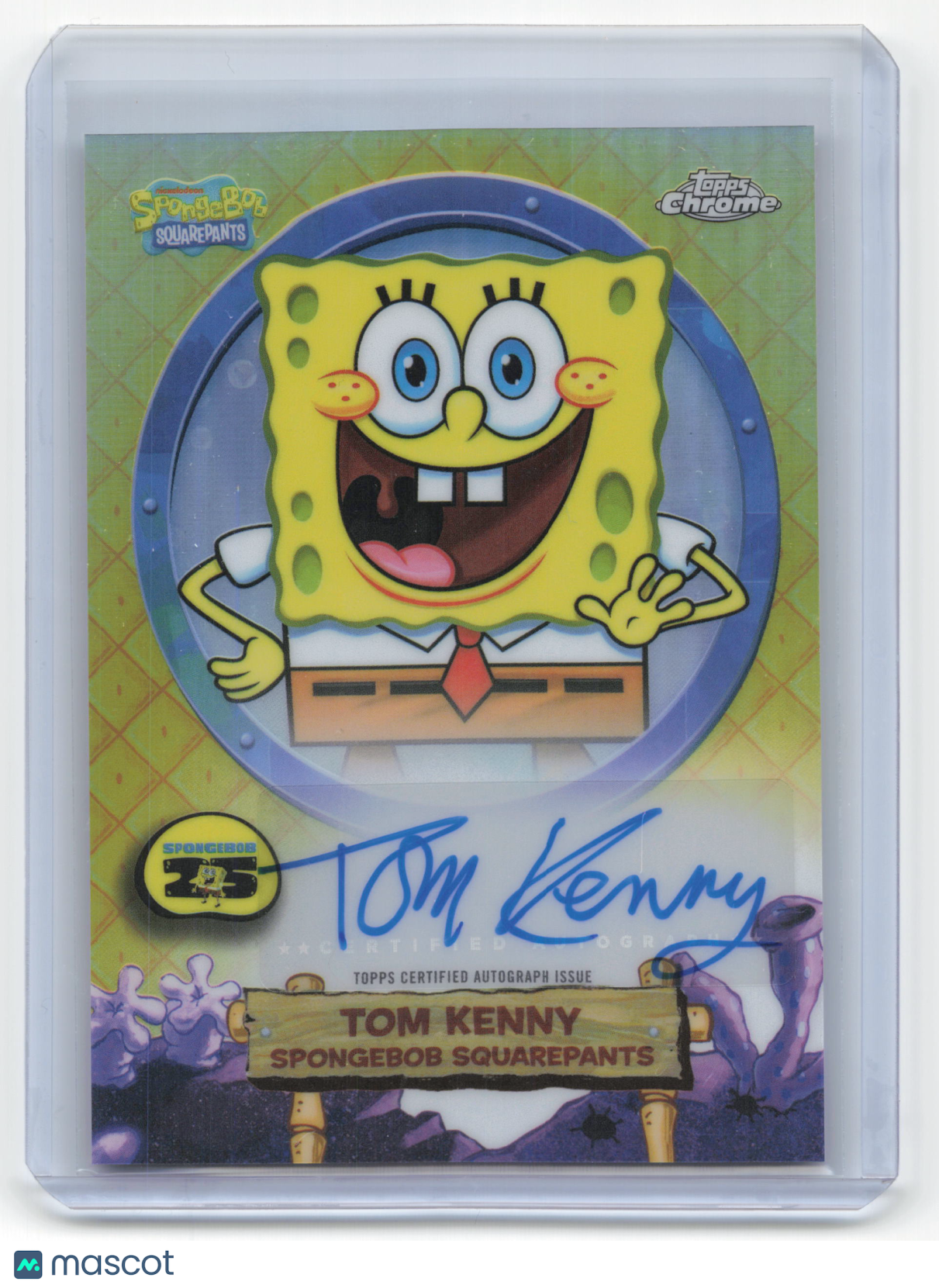 2025 Topps SpongeBob Chrome SpongeBob SquarePants Tom Kenny Autograph #SA-SB