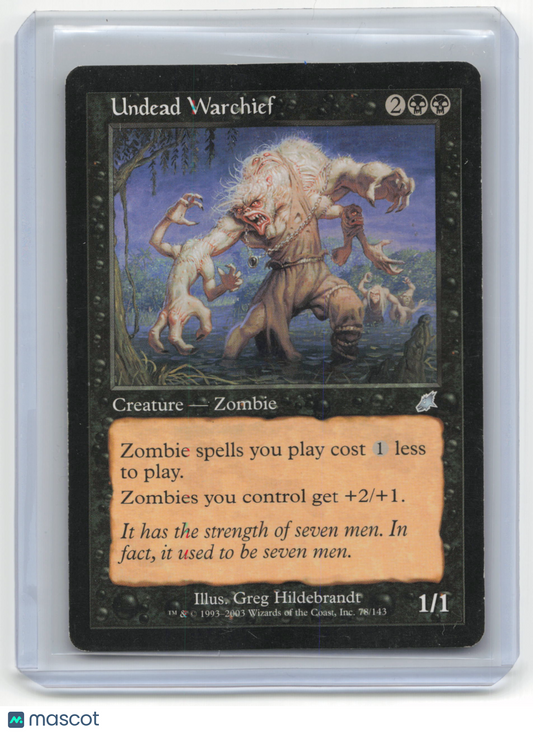 2003 Magic: The Gathering Undead Warchief Scourge #78/143 Mod Played