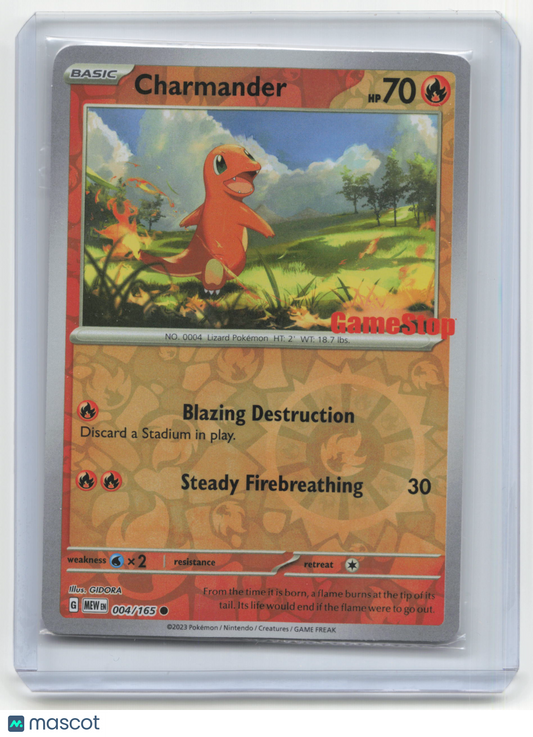 2023 Charmander Pokemon 151 #004/165 GameStop Stamp