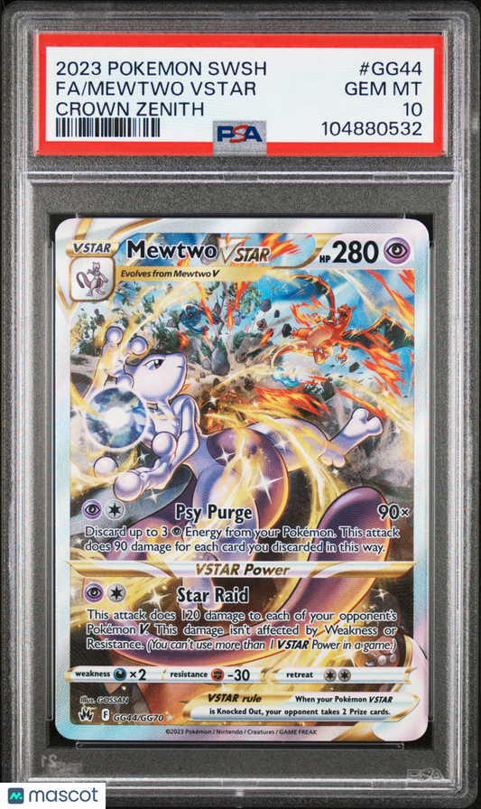 2023 Pokemon TCG Mewtwo Vstar Crown Zenith #GG44/GG70 PSA 10