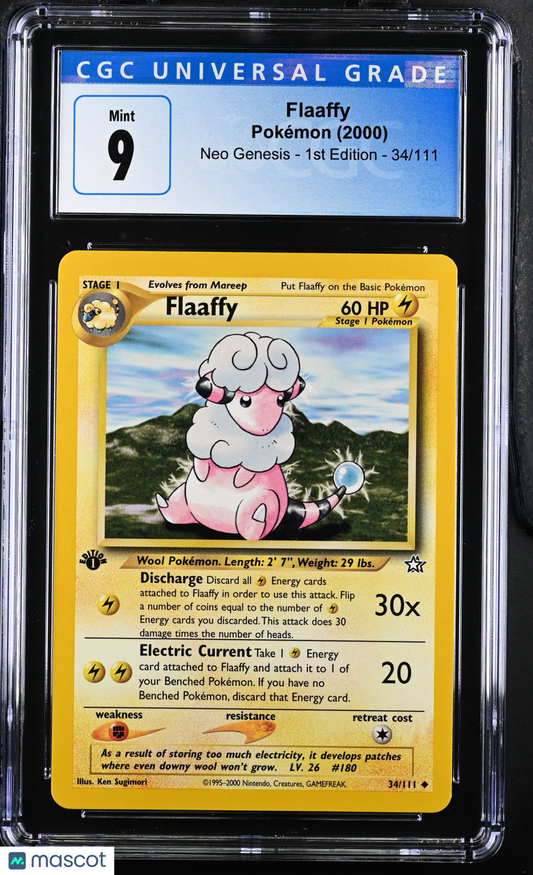 —Flaaffy #34/111 2000 Pokemon Neo Genesis— 1st Edition CGC 9