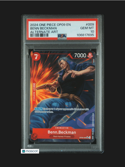 One Piece Benn Beckman Emperors In The New World #009 Alternate Art PSA 10 - Papa Joey's Collectibles