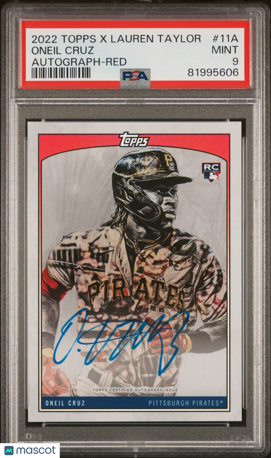 2022 Topps X Lauren Taylor Autographs Oneil Cruz #11A PSA 9