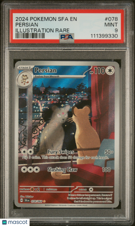 2024 Pokemon Persian Shrouded Fable #078 PSA 9
