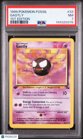 1999 Pokemon—Gastly #33/62 Fossil—Uncommon Nonholo (1st Edition) PSA 7