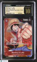 2024 —Monkey D. Luffy #P-001 One Piece Promotional Cards— Foil CGC 10