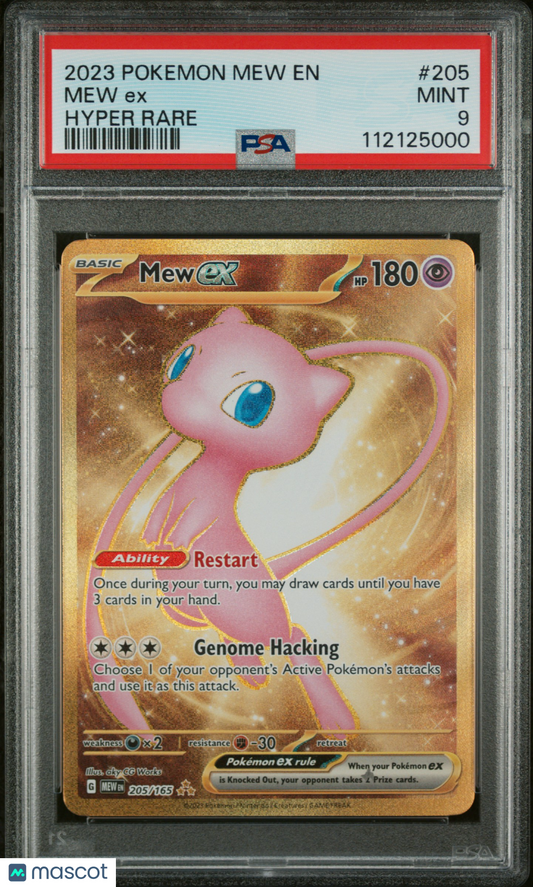 Pokemon TCG Mew EX 2023 Pokemon Mew EN-151 #205 Hyper Rare PSA 9