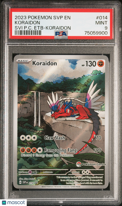 2023 Pokemon—Koraidon #014 Scarlet & Violet—Black Star Promo PSA 9