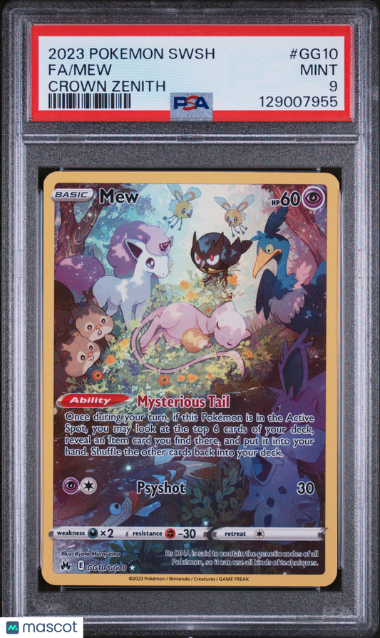 —Mew #GG10 2023 Pokemon Sword And Shield Crown Zenith— PSA 9
