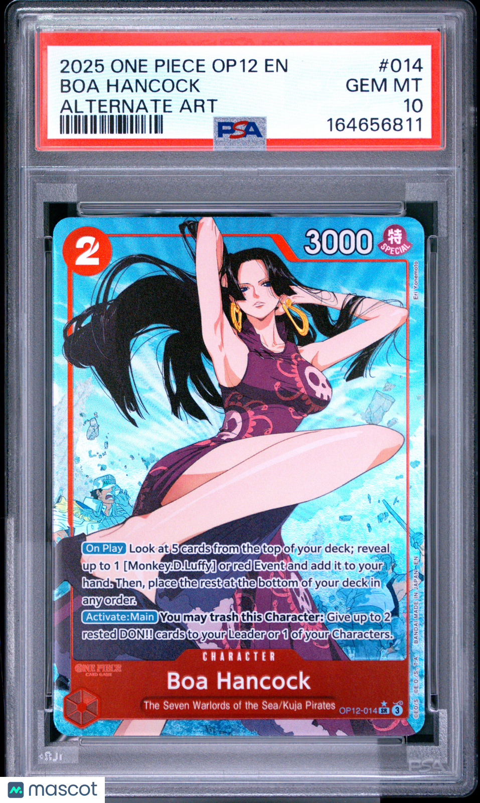 2025 One Piece CCG—Boa Hancock (A. Art) #014 Legacy of the Master—SR Foil PSA 10