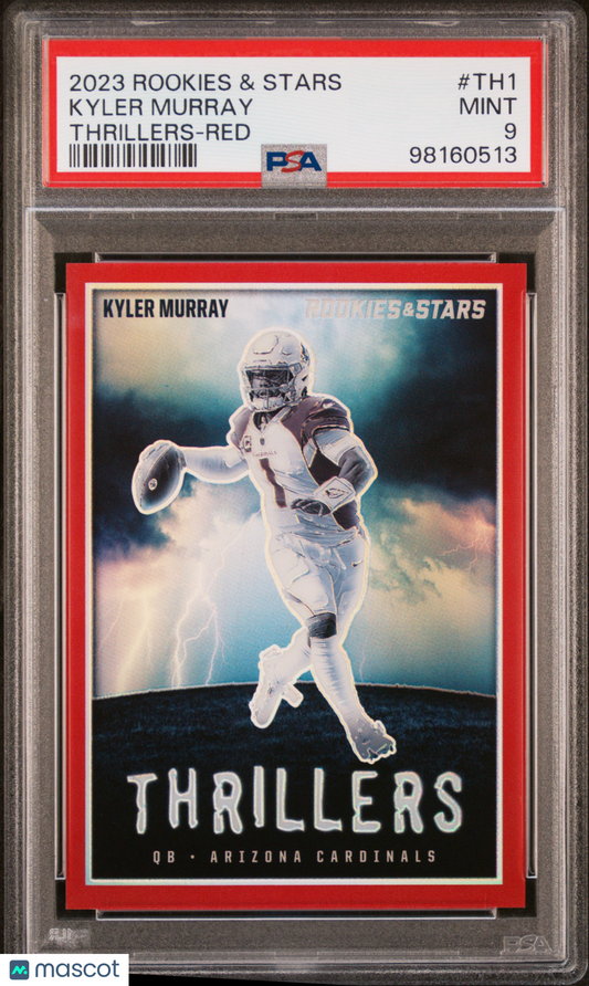 2023 Panini Rookies & Stars Thrillers Football Kyler Murray Red #TH1 PSA 9