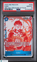 2025 One Piece Card Game—Sabo #049 OP Treasure Campaign Pack— Foil PSA 10