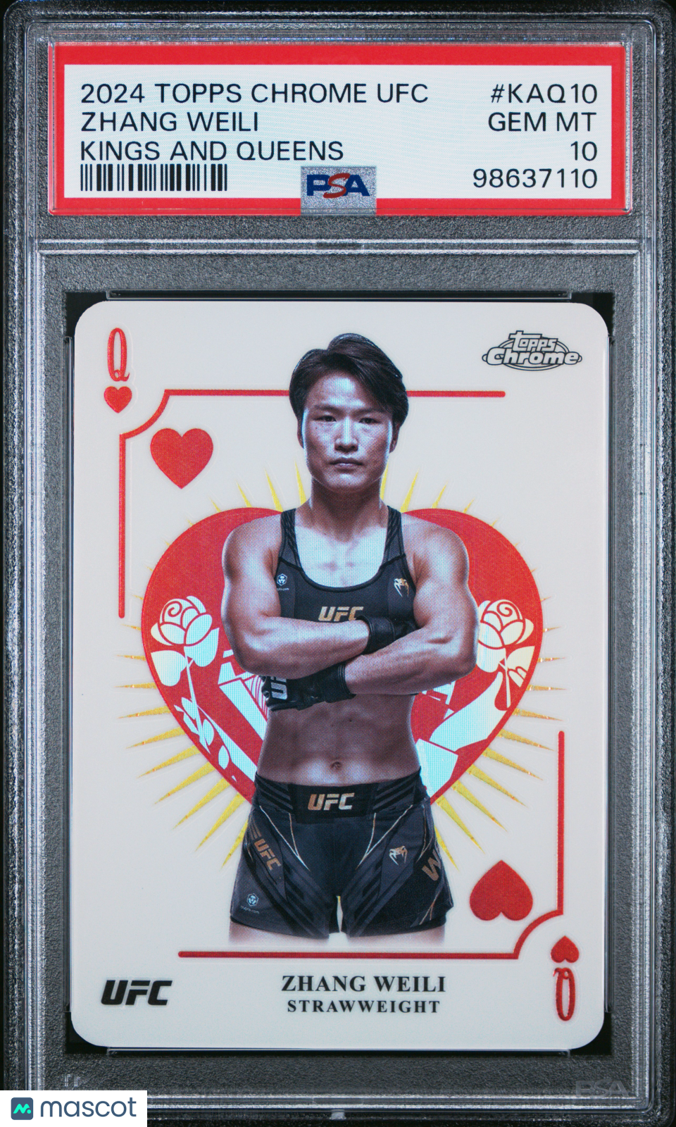 2024 Topps Chrome UFC Boxing/Wrestling—Zhang Weili Kings And Queens —PSA 10