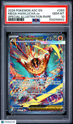 2026 Pokemon—Mega Hawlucha EX #283 Ascended Heroes—SIR PSA 10