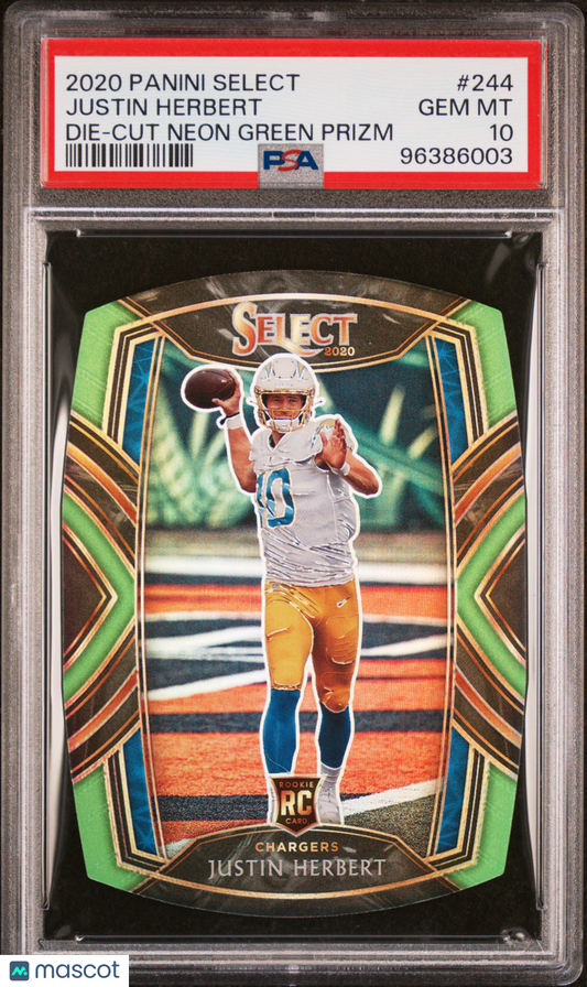 2020 Panini Select Justin Herbert #244 PSA 10