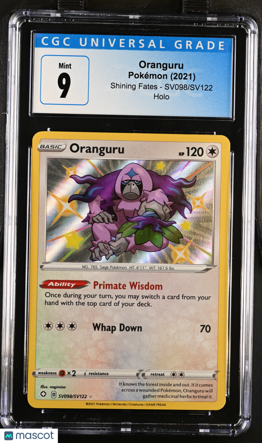 2021 Pokemon Oranguru Shining Fates #SV098/SV122 CGC 9