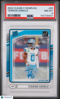 2024 Panini Clearly Donruss Football—Terrion Arnold #85 —PSA 8